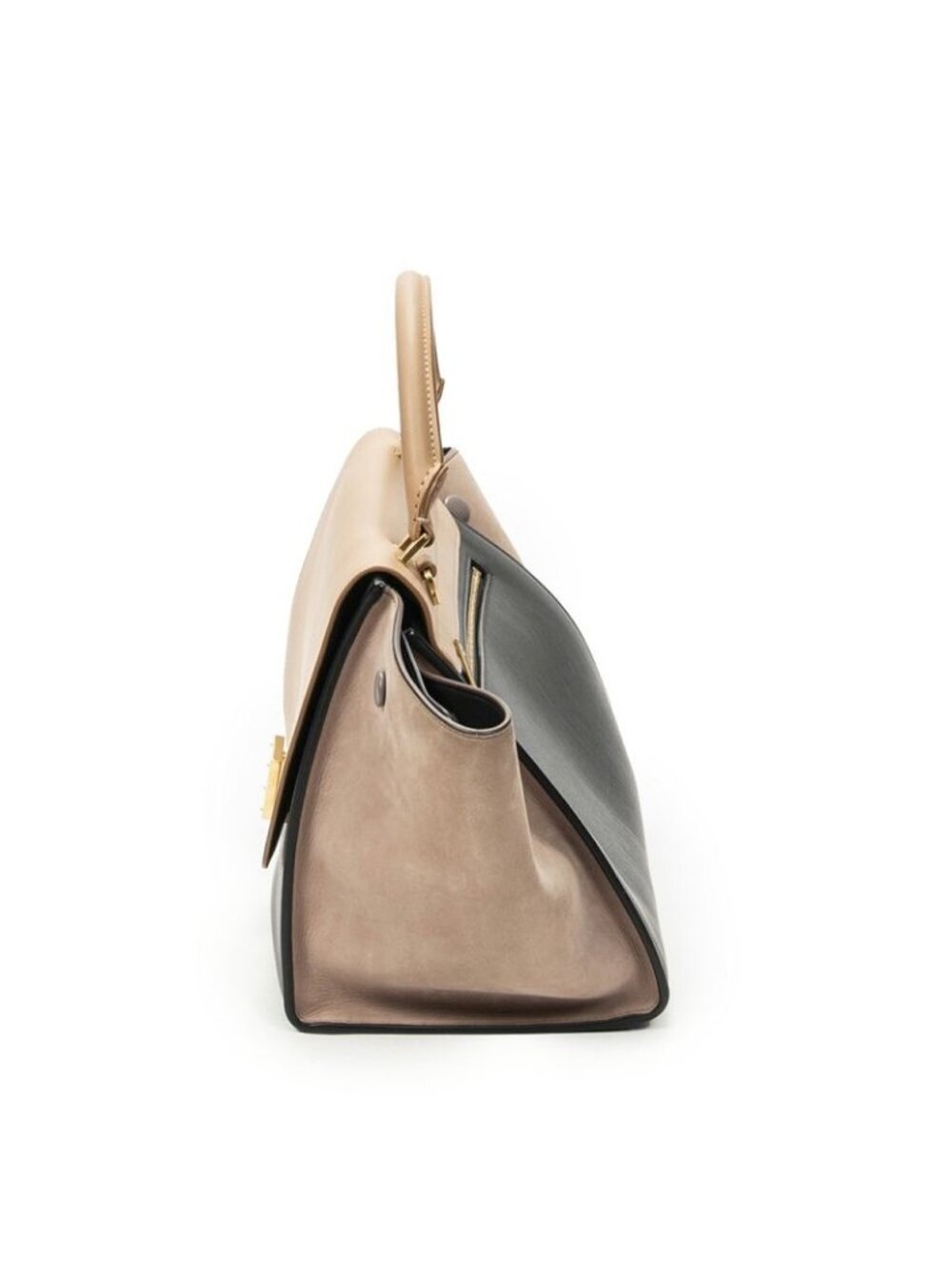 Celine Micro Luggage Light Brown Gray Calfskin Leather Messenger Bag - Picture 3 of 10